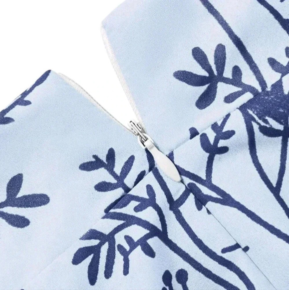 Floral Print Elastic Waist Zipper Loose Casual Wide Leg Pants Beach - Picture 7 of 7